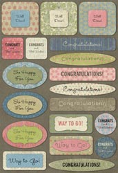 Cardstock Stickers/Congratulation