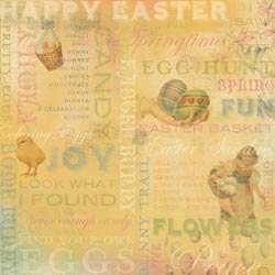 12x12 Easter Paper Vintage Collage