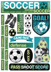 Cardstock Stickers/Soccer Champ