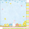 12x12 Double Sided Glitter Paper Bunny Love Hunting Eggs
