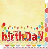 12x12 Double Sided Glitter-Birthday Letters