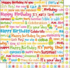 12x12 Double Sided Glitter Let's Party Birthday Words