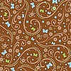 12x12 Blossom & Butterfly Brown Swirls