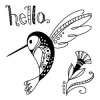 Clear Mini Stamp Hello Hummingbird